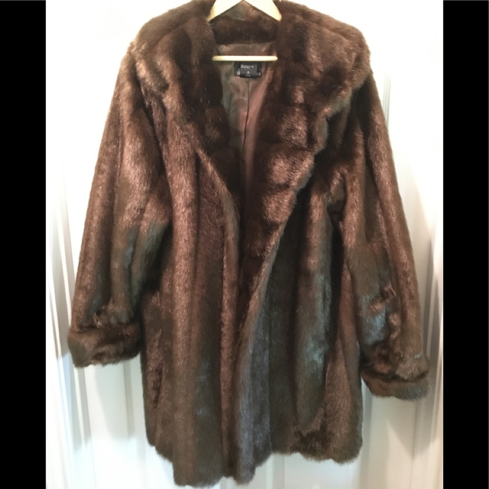 Dennis Basso faux Mink coat.